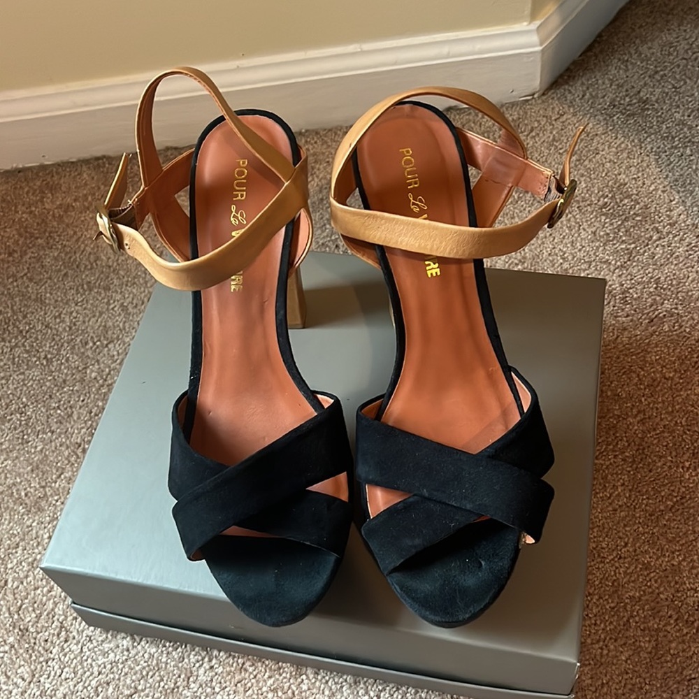 Pour la Victoire Leather Heels sz 10